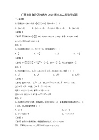 【数学】广西壮族自治区河池市2025届高三二模试题（解析版）