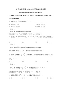 【数学】广西名校联盟2024-2025学年高二上学期11月期中教学质量检测试题（解析版）