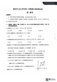 浙江省湖州市2024-2025学年高二下学期期末调研测试数学试卷【含答案】