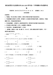 湖北省武汉市部分重点中学2024-2025学年高一下学期期末联考数学试题（Word版附解析）