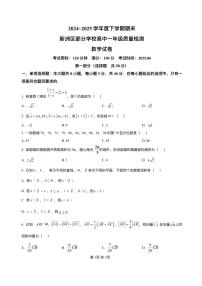 湖北省武汉市新洲区问津联盟2024-2025学年高一下学期6月期末考试数学试题（PDF版附解析）