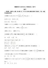 湖南省佩佩教育2025届2月高三开学联考数学试题（含答案）
