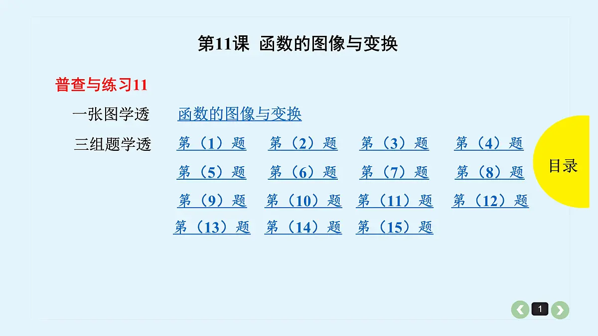 新高考第11课 函数的图像与变换第1页