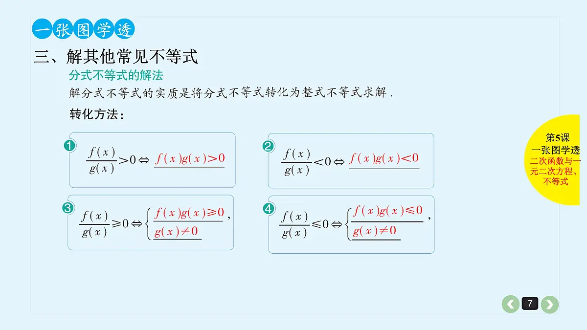 新高考第5课 二次函数与一元二次方程、不等式第7页