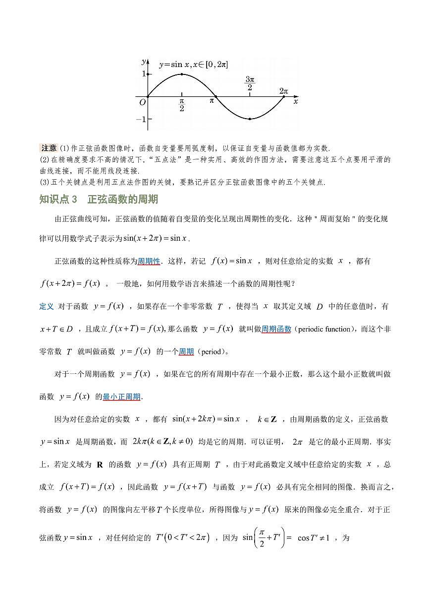 复习专题04 正弦函数、余弦函数的图像和性质(原卷版)第3页