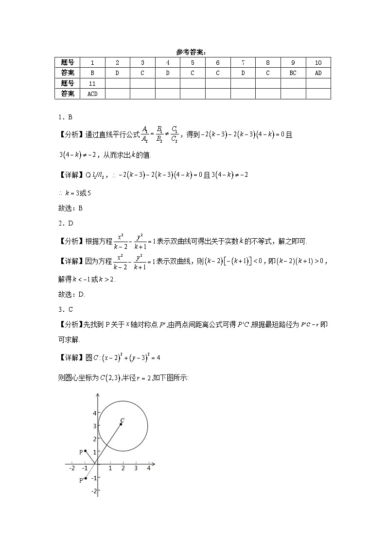 高二数学参考答案第1页