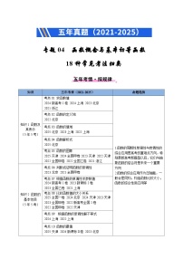 五年（2021-2025）高考数学真题分类汇编：专题04 函数概念与基本初等函数18种常见考法归类（全国通用）（解析版）