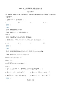 湖南省长沙市浏阳市2024-2025学年高一下学期期末质量监测数学试题（Word版附解析）