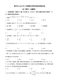 湖南省郴州市2024-2025学年高二下学期期末教学质量监测数学试卷（Word版附解析）