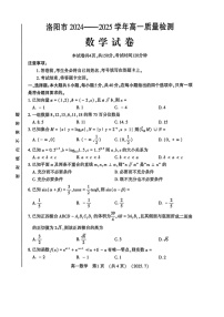 河南省洛阳市2025年高一下学期期末考试数学试卷
