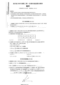 2025届四川省高三下学期第一次教学质量联合测评-数学试题（含答案）