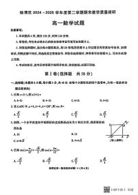 2024-2025年度第二学期陕西省渭南临渭区高一数学期末试题