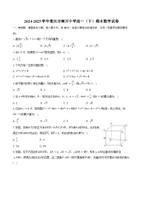 2024-2025学年重庆市南开中学高一(下)期末数学试卷(含答案)