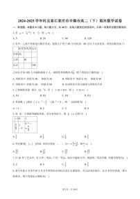 2024-2025学年河北省石家庄市辛集市高二（下）期末数学试卷（含解析）