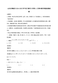 山东省聊城市2025届高三数学上册11月期中教学质量检测试题[附解析]
