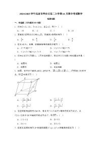 2024_2025学年_北京丰台区高二第一学期11月期中考试数学试卷[附解析]