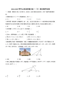 2024-2025学年山东省济南市高一（下）期末数学试卷（含解析）