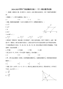 2024-2025学年广东省梅州市高一（下）期末数学试卷（含解析）