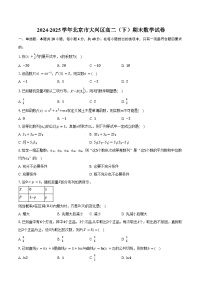 2024-2025学年北京市大兴区高二（下）期末数学试卷（含解析）