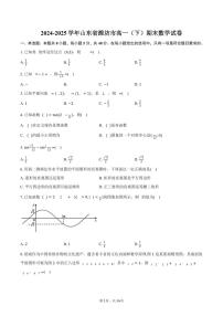 2024-2025学年山东省潍坊市高一（下）期末数学试卷（含解析）