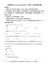 河南省新乡市2024-2025学年高一下学期7月期末数学试题含答案解析