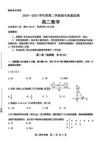 山东省东营市2024-2025学年高二下学期期末质量监测数学试卷（含答案）含答案解析