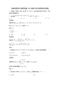 【数学】河南省新高中创新联盟2025届高三高考模拟试题（解析版）