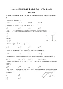 2024-2025学年陕西省渭南市临渭区高一（下）期末数学试卷（含答案）