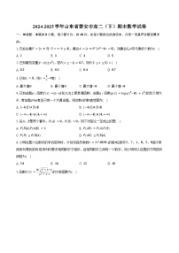 2024-2025学年山东省泰安市高二（下）期末数学试卷（含答案）