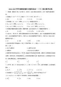 2024-2025学年湖南省衡阳市衡阳县高一（下）期末数学试卷（含解析）
