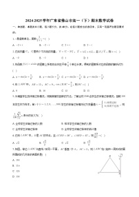 2024-2025学年广东省佛山市高一（下）期末数学试卷（含答案）