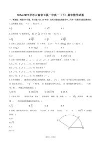 2024-2025学年云南省玉溪一中高一(下)期末数学试卷(含答案)