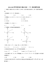 2024-2025学年贵州省六盘水市高一（下）期末数学试卷（含解析）