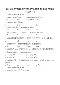 2024-2025学年青海省西宁市第二中学优质教育集团高二下学期期末考试数学试卷（含答案）