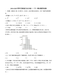 2024-2025学年甘肃省天水市高一（下）期末数学试卷（含答案）