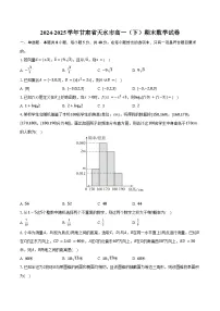 2024-2025学年甘肃省天水市高一（下）期末数学试卷（含答案）