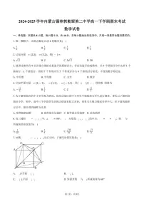 2024-2025学年内蒙古锡林郭勒盟第二中学高一下学期期末考试数学试卷(含答案)