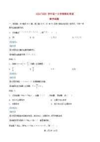 湖北省2024_2025学年高一数学上学期期末考试试卷含解析