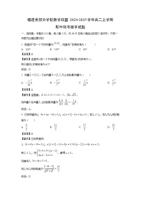 福建省部分学校教学联盟2024-2025学年高二上学期期中联考数学试卷（解析版）