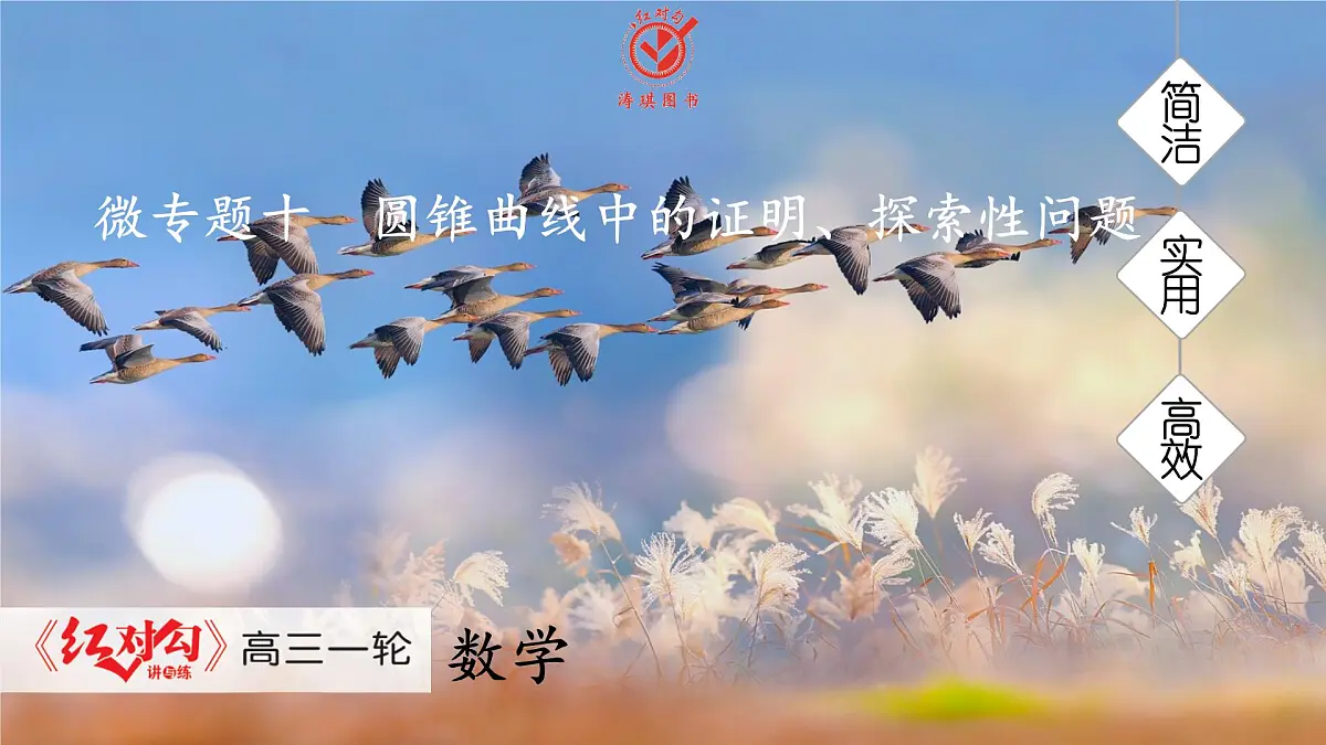 高考数学精品课件【一轮复习】第八章 微专题十 圆锥曲线中的证明、探索性问题第1页