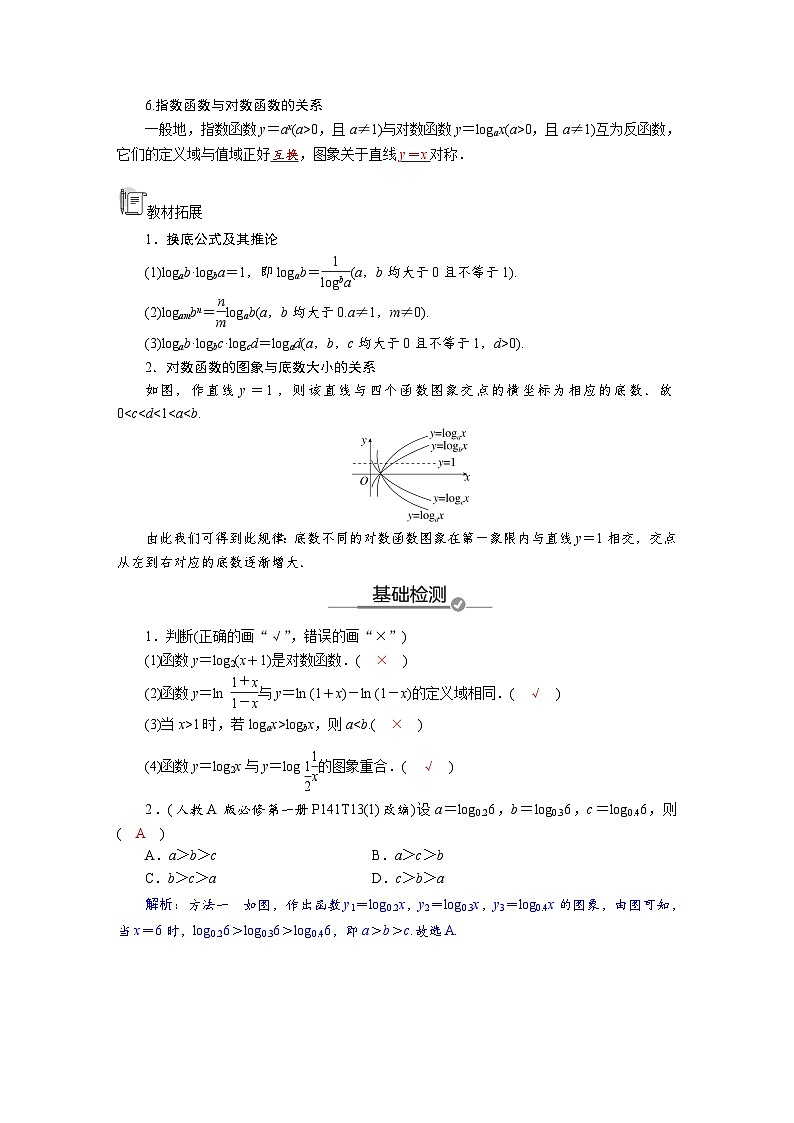 高考数学精品讲义练习【一轮复习】第二章 2.8 对数与对数函数第2页