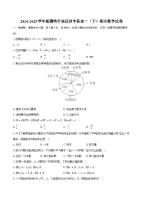 2024-2025学年新疆喀什地区莎车县高一（下）期末数学试卷（含答案）