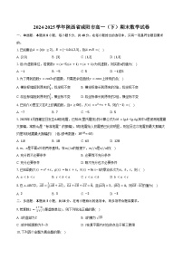 2024-2025学年陕西省咸阳市高一(下)期末数学试卷(含解析)