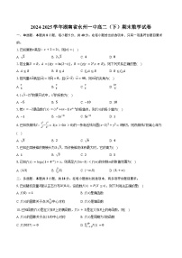2024-2025学年湖南省永州一中高二（下）期末数学试卷（含解析）