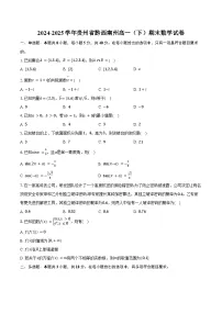 2024-2025学年贵州省黔西南州高一(下)期末数学试卷(含答案)