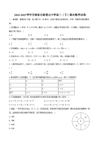 2024-2025学年甘肃省白银重点中学高二（下）期末数学试卷（含答案）