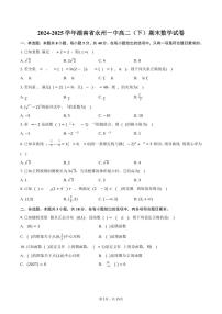 2024-2025学年湖南省永州一中高二（下）期末数学试卷（含解析）