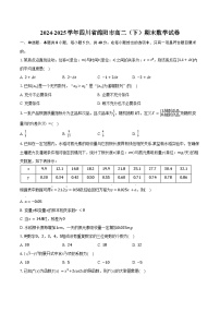 2024-2025学年四川省绵阳市高二（下）期末数学试卷（含解析）