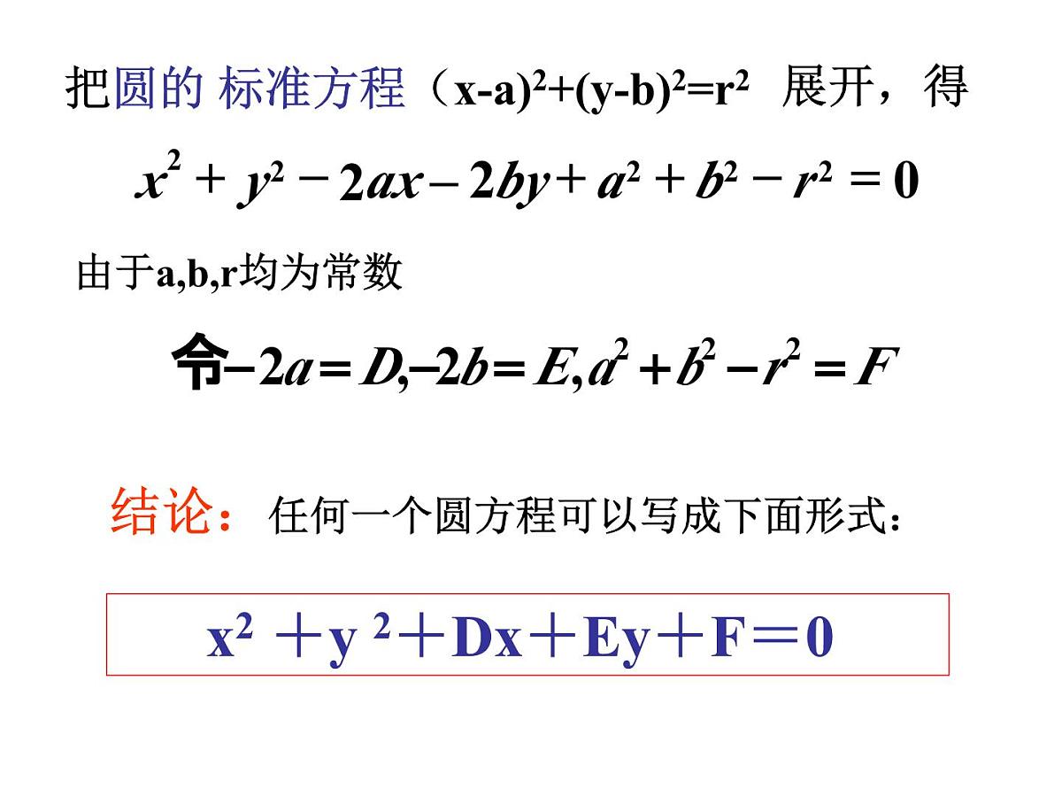 人教课标B版高中数学必修2 2-3-2《圆的一般方程》-教学课件第3页