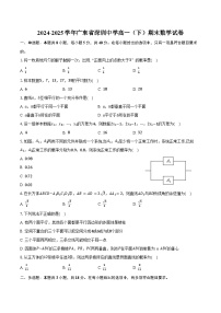 2024-2025学年广东省深圳中学高一（下）期末数学试卷（含答案）